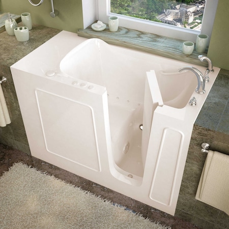 Meditub MediTub Walk-In 26 x 53 Right Drain Biscuit Air Walk-In Bathtub 2653RBA